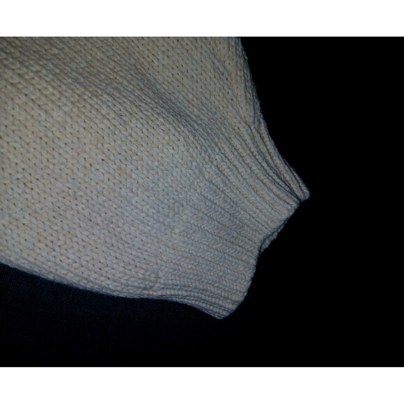 Free People 100%Cotton Boho Oatmeal Sweater Sz M Slouchy Oversized Coastal Chic - Picture 6 of 9